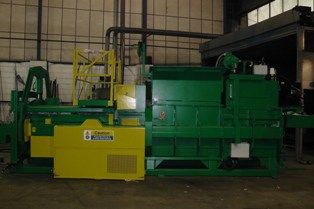 The 6 tonne-per-hour baler is the second commissioned by Swedish firm Ragn-Sells from Glastonbury-based Middleton Engineering 
